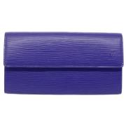 Pre-owned Leather wallets Louis Vuitton Vintage , Purple , Dames