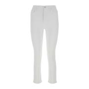 Witte stretch cotton blend luxe vintage jeans 7 For All Mankind , Whit...