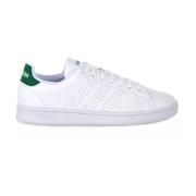 Witte en groene leren sneakers Adidas , White , Heren