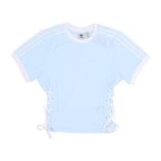 Laced Tee - Dames Kant T-Shirt Adidas , Blue , Dames