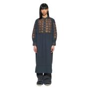 Maxi Jurk Antik Batik , Gray , Dames