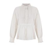 Luchtige katoenen blouse met delicate details Antik Batik , White , Da...