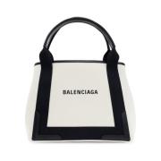 Navy Small Cabas Tas Balenciaga , Beige , Dames