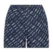Shorts met logo Balenciaga , Blue , Heren