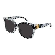 Balenciaga squared femenine zebra sunglasses with BB folding Balenciag...