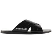 Flip Flops Sliders Balenciaga , Black , Heren