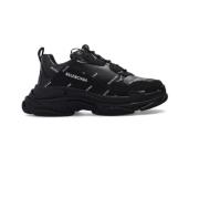 Triple S Allover Logo Sneakers Balenciaga , Black , Heren