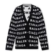 Cardigan met logo Balenciaga , Black , Dames