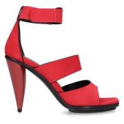 High Heel Sandals Balenciaga , Red , Dames