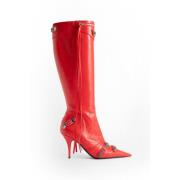 Rode Cagole 90mm Laarzen met Studs Balenciaga , Red , Dames