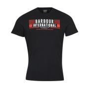 Grasstrack T-Shirt met Merk Grafisch Barbour , Black , Heren