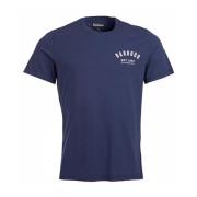 Preppy T-Shirt Tee in New Navy Barbour , Blue , Heren