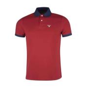 Polo Shirt met Contrast Kraag Barbour , Red , Heren