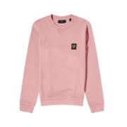 Klassieke Zwarte Katoenen Sweatshirt met Achterstrik Belstaff , Pink ,...