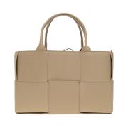 Beige Intreccio Weave Shopper Tas Bottega Veneta , Beige , Dames