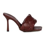 Heeled Mules Bottega Veneta , Red , Dames