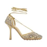 Beige Sparkle Stretch Pumps Bottega Veneta , Beige , Dames