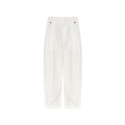 Loose-fitting trousers Bottega Veneta , White , Dames