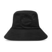 Bucket hat with logo Burberry , Black , Heren
