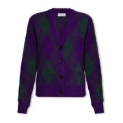 Cardigan met argyle patroon Burberry , Purple , Dames
