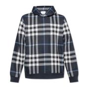 Checked hoodie Burberry , Blue , Heren