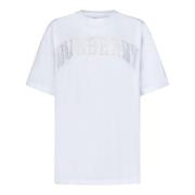 Witte T-shirts en Polos met Baseball Cap Burberry , White , Dames