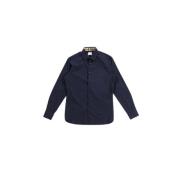 Navy stretch katoenen overhemd - Sherfield Burberry , Blue , Heren