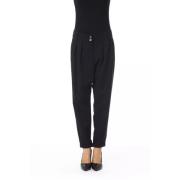 Zwarte Oversized Broek met Voor- en Achterzakken Byblos , Black , Dame...