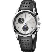Moderne Man Zilveren Quartz Horloge Calvin Klein , Black , Heren