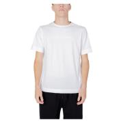 Heren Herfst/Winter Polyester T-Shirt Calvin Klein , White , Heren