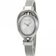 Dames Zilveren Quartz Horloge Calvin Klein , Gray , Dames