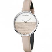 Elegante Quartz Horloge met Witte en Beige Wijzerplaat Calvin Klein , ...