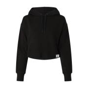Zwarte Rib Mix Sweatshirt voor Dames Calvin Klein , Black , Dames