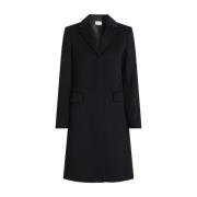 Essential Wool Coat Zwart Calvin Klein , Black , Dames