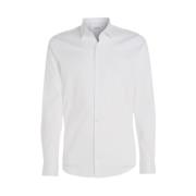 Avondrijke Twill Slim Overhemd Calvin Klein , White , Heren