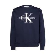 Iconisch Katoenen Sweatshirt Calvin Klein , Blue , Heren