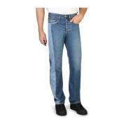 Jeans met effen kleur en knoopsluiting Calvin Klein , Blue , Heren