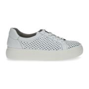 Witte Leren Sneakers voor Vrouwen Caprice , White , Dames