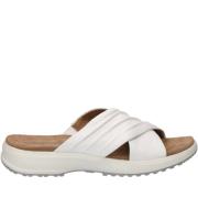 white casual open slippers Caprice , White , Dames