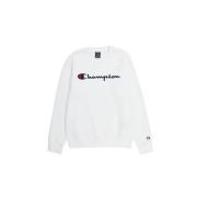 Witte Geborduurde Script Logo Crewneck Sweater Champion , White , Here...