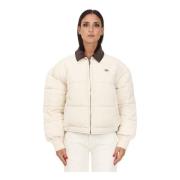 Crème Bomberjack met Geribbelde Kraag Dickies , Beige , Dames