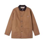 Bruine Katoenen Jas Dickies , Brown , Heren