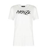 Casual Oversized T-shirt met Korte Mouwen Diesel , White , Dames