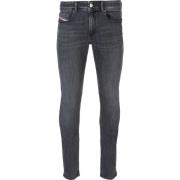 Stijlvolle Slim-Fit Jeans Diesel , Black , Heren