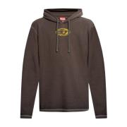 ‘T-Crone’ geribbelde hoodie Diesel , Brown , Heren