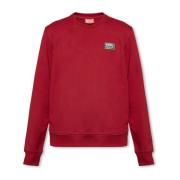 ‘S-Ginn-Sp’ sweatshirt met logo Diesel , Red , Heren