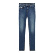 Punk-Rock Skinny Lage Taille Denim Broek Diesel , Blue , Heren