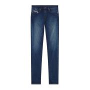 Donkere Denim Slim Fit Jeans Diesel , Blue , Heren