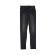 Zwarte Slim Fit Jeans Diesel , Black , Heren