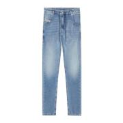 Blauwe Tapered Spijkerbroek Diesel , Blue , Heren